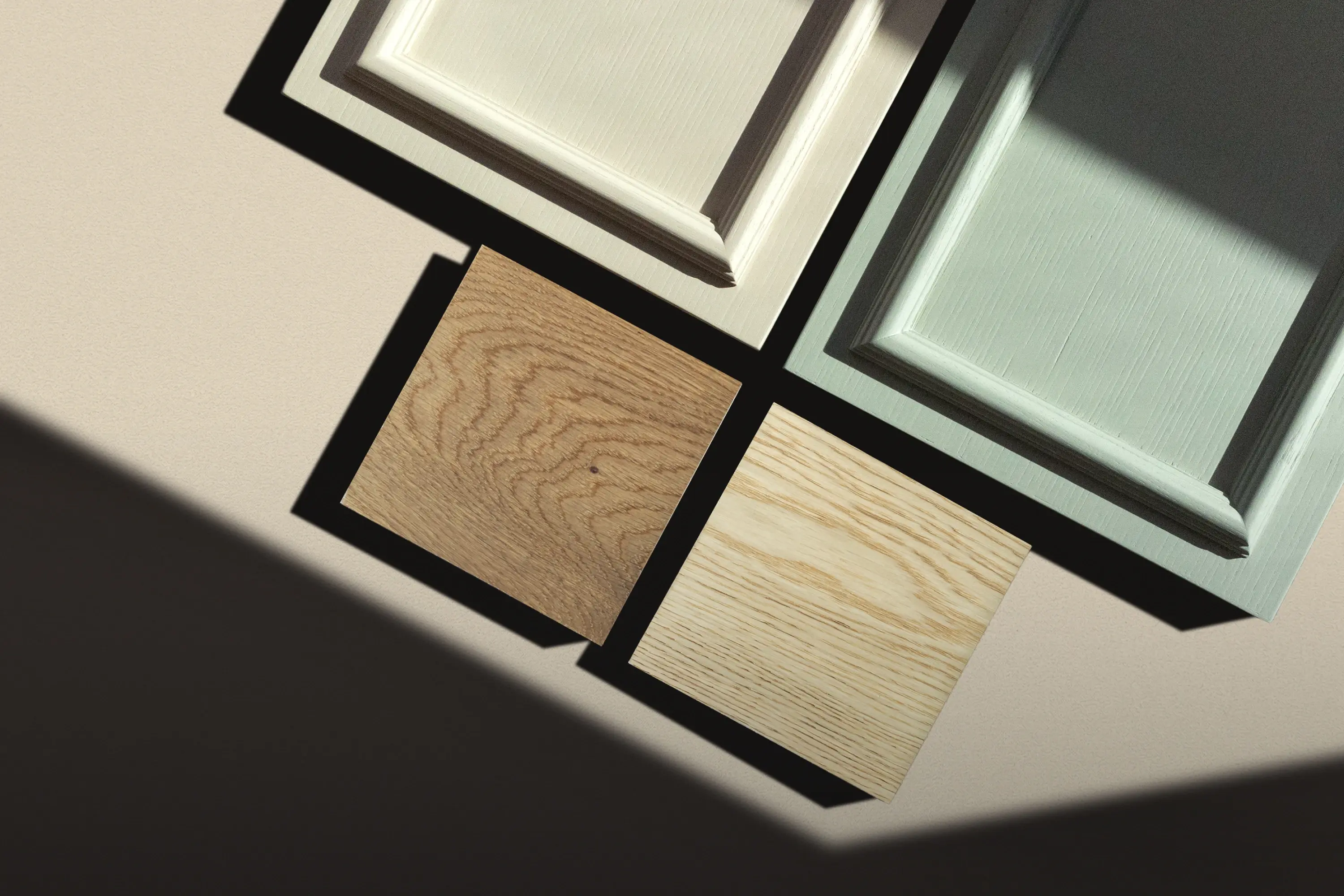 Kuva kruunukortteleiden sisustusmateriaaleista